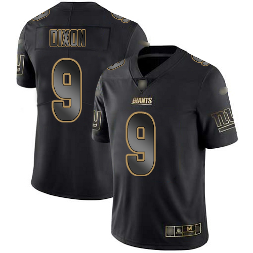 Men New York Giants #9 Riley Dixon Black Gold Vapor Untouchable Limited Football NFL Jersey